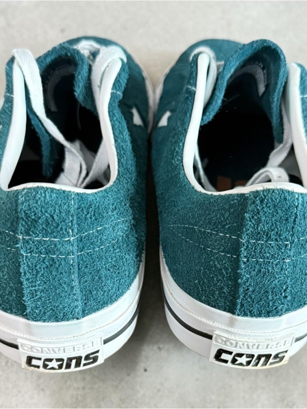 Converse One Star Pro Ox Low Top Vintage Suede Midnight Turquoise Size 13 - Picture 3 of 6